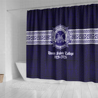 Tonga Queen Salote College 100 years Shower Curtain QSC 1926-2026 Tongan Pattern LT9 - Polynesian Pride