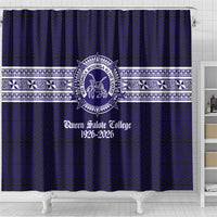 Tonga Queen Salote College 100 years Shower Curtain QSC 1926-2026 Tongan Pattern LT9 - Polynesian Pride