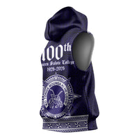 Tonga Queen Salote College 100 years Sleeveless Hoodie QSC 1926-2026 Tongan Pattern