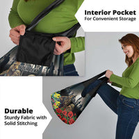 Kangaroo-Kiwi Soldier ANZAC Personalised Grocery Bag Golden Wattle Poppy Flowers