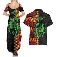Personalised Tonga Emancipation Day Couples Matching Summer Maxi Dress and Hawaiian Shirt Puleanga Fakatui O Since 1970 LT9 - Polynesian Pride