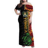 Personalised Tonga Emancipation Day Family Matching Off Shoulder Maxi Dress and Hawaiian Shirt Puleanga Fakatui O Since 1970