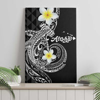 Aloha Hammerhead Shark Canvas Wall Art Black Hawaiian Kakau Tribal Tattoo