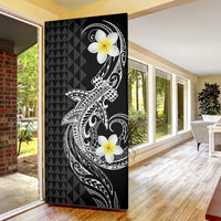 Aloha Hammerhead Shark Door Cover Black Hawaiian Kakau Tribal Tattoo - Polynesian Pride