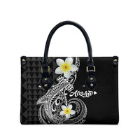 Aloha Hammerhead Shark Leather Bag Black Hawaiian Kakau Tribal Tattoo LT9 - Polynesian Pride