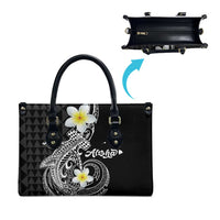 Aloha Hammerhead Shark Leather Bag Black Hawaiian Kakau Tribal Tattoo LT9 - Polynesian Pride