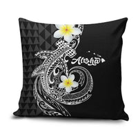 Aloha Hammerhead Shark Pillow Cover Black Hawaiian Kakau Tribal Tattoo - Polynesian Pride