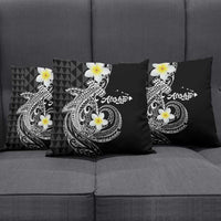 Aloha Hammerhead Shark Pillow Cover Black Hawaiian Kakau Tribal Tattoo - Polynesian Pride