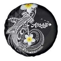 Aloha Hammerhead Shark Spare Tire Cover Black Hawaiian Kakau Tribal Tattoo
