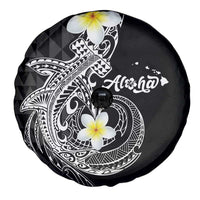 Aloha Hammerhead Shark Spare Tire Cover Black Hawaiian Kakau Tribal Tattoo