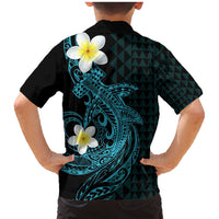 Aloha Hammerhead Shark Family Matching Mermaid Dress and Hawaiian Shirt Calypso Hawaiian Kakau Tribal Tattoo