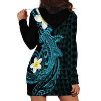 Aloha Hammerhead Shark Hoodie Dress Calypso Hawaiian Kakau Tribal Tattoo