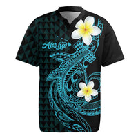 Aloha Hammerhead Shark Rugby Jersey Calypso Hawaiian Kakau Tribal Tattoo