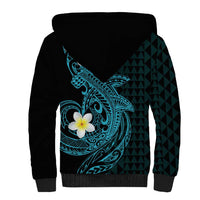 Aloha Hammerhead Shark Sherpa Hoodie Calypso Hawaiian Kakau Tribal Tattoo LT9 - Polynesian Pride