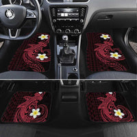 Aloha Hammerhead Shark Car Mats Feverish Pink Hawaiian Kakau Tribal Tattoo