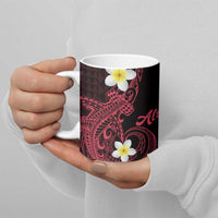 Aloha Hammerhead Shark Ceramic Mug Feverish Pink Hawaiian Kakau Tribal Tattoo - Polynesian Pride