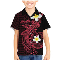 Aloha Hammerhead Shark Family Matching Mermaid Dress and Hawaiian Shirt Feverish Pink Hawaiian Kakau Tribal Tattoo