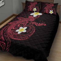 Aloha Hammerhead Shark Quilt Bed Set Feverish Pink Hawaiian Kakau Tribal Tattoo