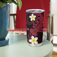 Aloha Hammerhead Shark Tumbler Cup Feverish Pink Hawaiian Kakau Tribal Tattoo