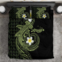 Aloha Hammerhead Shark Bedding Set Lime Rickey Hawaiian Kakau Tribal Tattoo