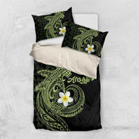 Aloha Hammerhead Shark Bedding Set Lime Rickey Hawaiian Kakau Tribal Tattoo