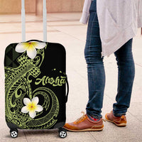 Aloha Hammerhead Shark Luggage Cover Lime Rickey Hawaiian Kakau Tribal Tattoo