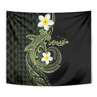 Aloha Hammerhead Shark Tapestry Lime Rickey Hawaiian Kakau Tribal Tattoo