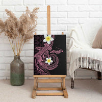 Aloha Hammerhead Shark Canvas Wall Art Vivacious Pink Hawaiian Kakau Tribal Tattoo