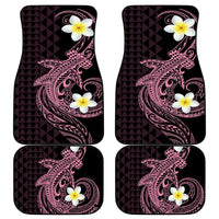 Aloha Hammerhead Shark Car Mats Vivacious Pink Hawaiian Kakau Tribal Tattoo