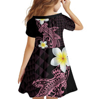 Aloha Hammerhead Shark Family Matching Tank Maxi Dress and Hawaiian Shirt Vivacious Pink Hawaiian Kakau Tribal Tattoo