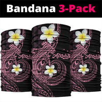 Aloha Hammerhead Shark Neck Gaiter Vivacious Pink Hawaiian Kakau Tribal Tattoo - Polynesian Pride