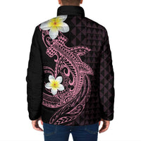 Aloha Hammerhead Shark Padded Jacket Vivacious Pink Hawaiian Kakau Tribal Tattoo LT9 - Polynesian Pride