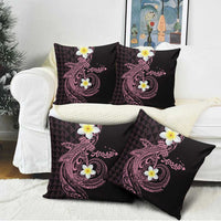 Aloha Hammerhead Shark Pillow Cover Vivacious Pink Hawaiian Kakau Tribal Tattoo - Polynesian Pride