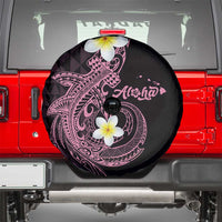 Aloha Hammerhead Shark Spare Tire Cover Vivacious Pink Hawaiian Kakau Tribal Tattoo
