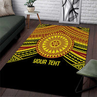 Personalised Tonga Ha apai High School Area Rug Ngatu Fonulei Pattern