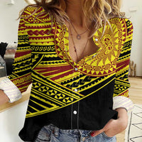 Personalised Tonga Ha apai High School Women Casual Shirt Ngatu Fonulei Pattern