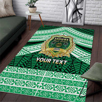 Personalised Tonga Saineha High School Area Rug Polynesian Ngatu Tribal