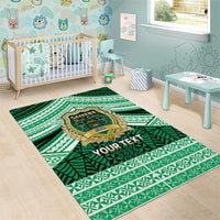 Personalised Tonga Saineha High School Area Rug Polynesian Ngatu Tribal