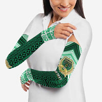 Personalised Tonga Saineha High School Arm Sleeves Polynesian Ngatu Tribal - Polynesian Pride