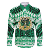 Personalised Tonga Saineha High School Family Matching Mermaid Dress and Hawaiian Shirt Polynesian Ngatu Tribal