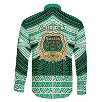 Personalised Tonga Saineha High School Family Matching Mermaid Dress and Hawaiian Shirt Polynesian Ngatu Tribal