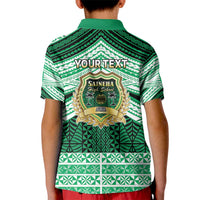 Personalised Tonga Saineha High School Kid Polo Shirt Polynesian Ngatu Tribal