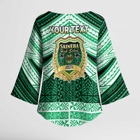 Personalised Tonga Saineha High School Kimono Sleeve Blouse Polynesian Ngatu Tribal - Polynesian Pride