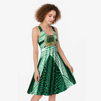 Personalised Tonga Saineha High School Midi Dress Polynesian Ngatu Tribal - Polynesian Pride