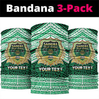 Personalised Tonga Saineha High School Neck Gaiter Polynesian Ngatu Tribal - Polynesian Pride