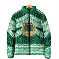 Personalised Tonga Saineha High School Padded Jacket Polynesian Ngatu Tribal - Polynesian Pride