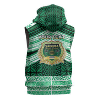 Personalised Tonga Saineha High School Sleeveless Hoodie Polynesian Ngatu Tribal - Polynesian Pride