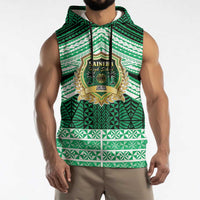 Personalised Tonga Saineha High School Sleeveless Hoodie Polynesian Ngatu Tribal - Polynesian Pride