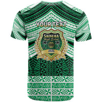 Personalised Tonga Saineha High School T Shirt Polynesian Ngatu Tribal