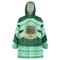 Personalised Tonga Saineha High School Wearable Blanket Hoodie Polynesian Ngatu Tribal